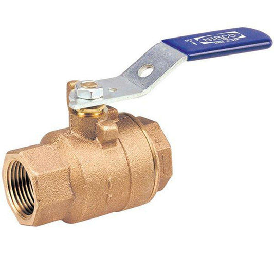 NIBCO T-580-70 1-1/2 in. DZR Cast Bronze Conventional Port NPT 600# Ball Valve