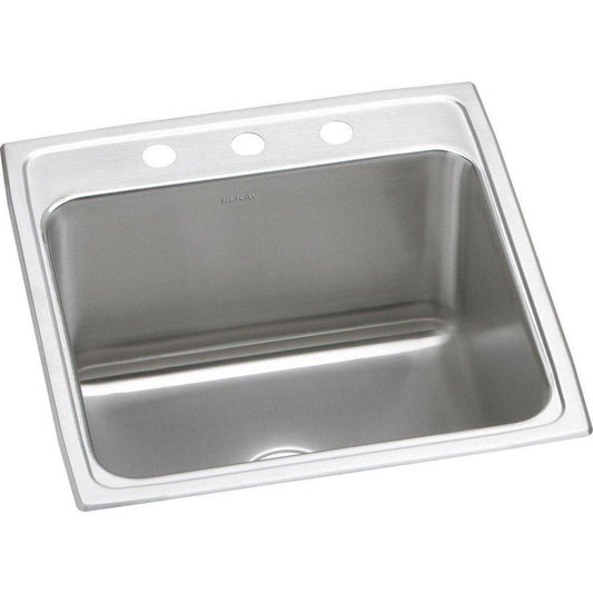 Elkay Lustertone® 22 in. Drop-in Stainless Steel Single Bowl Kitchen Sink in Lustrous Satin