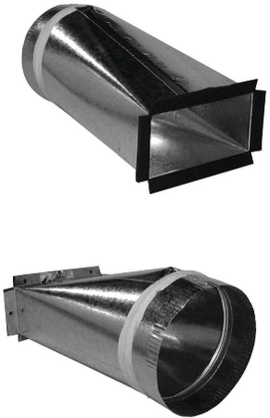 8-17/25 x 8 x 9 in. Duct Square-To-Round