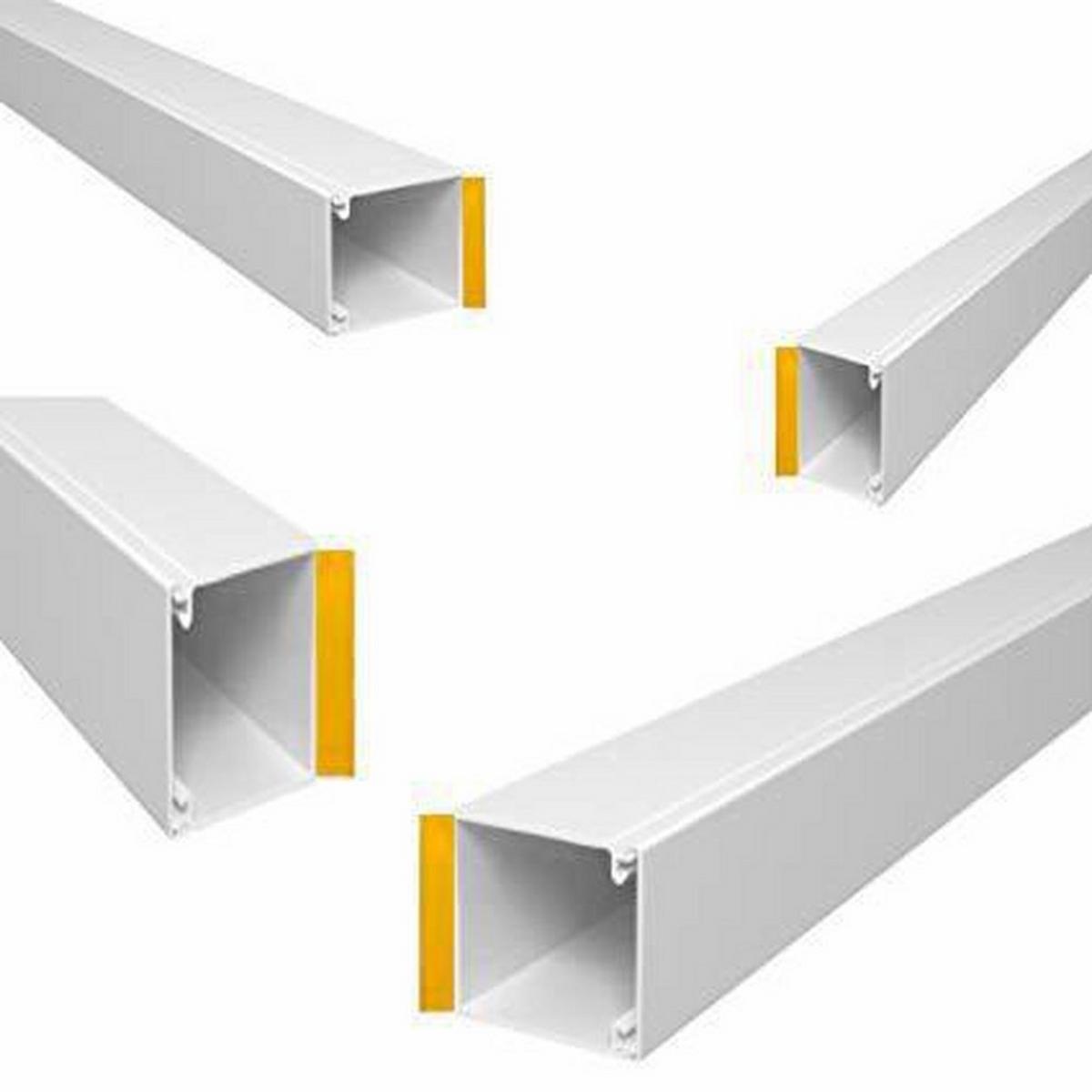 38 x 16mm Self Fixing Trunk in White