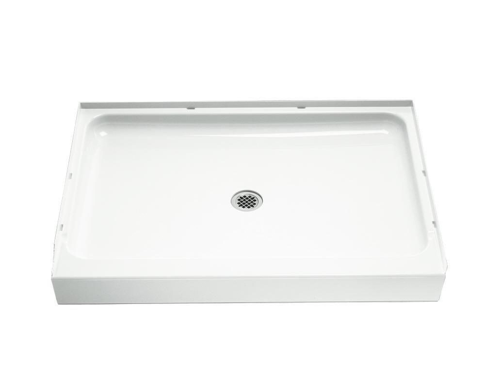 Sterling Ensemble™ 48 x 34 in. Shower Base with Center Drain in White