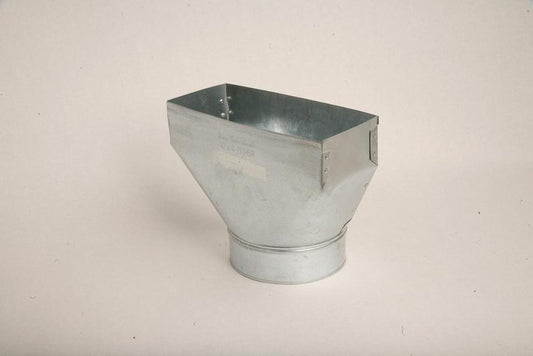 10 x 4 x 4 in. Straight Boot Galvanized Steel 30 ga