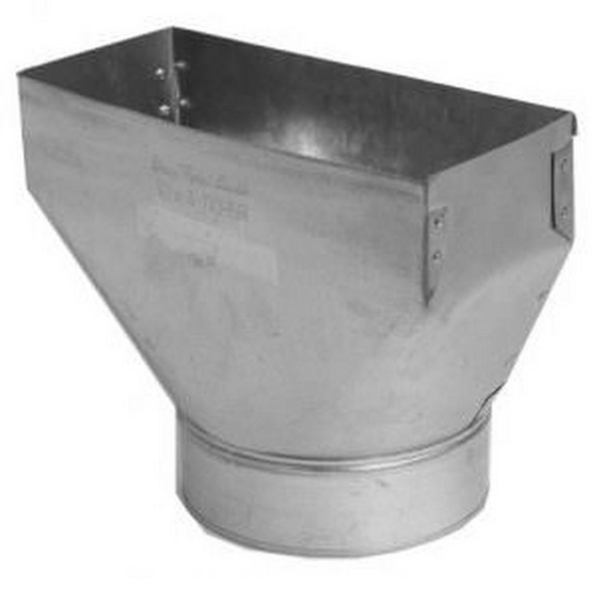 12 x 2-1/4 x 6 in. Straight Boot Galvanized Steel 30 ga