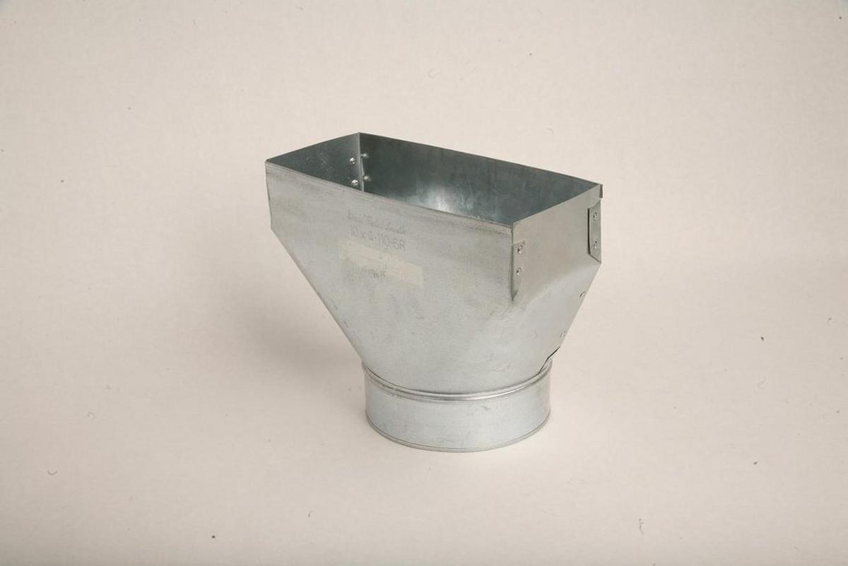 10 x 6 x 6 in. Straight Boot Galvanized Steel 30 ga