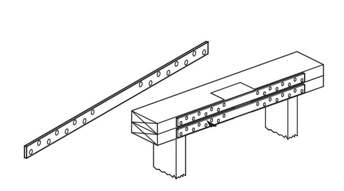 1-1/2 x 18 in. 16 ga Mending Plate