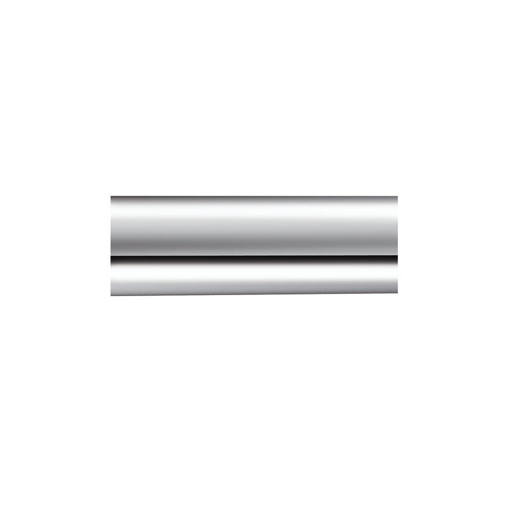 Moen Donner 1 in. x 60 in. Aluminum Shower Rod in Stainless Steel