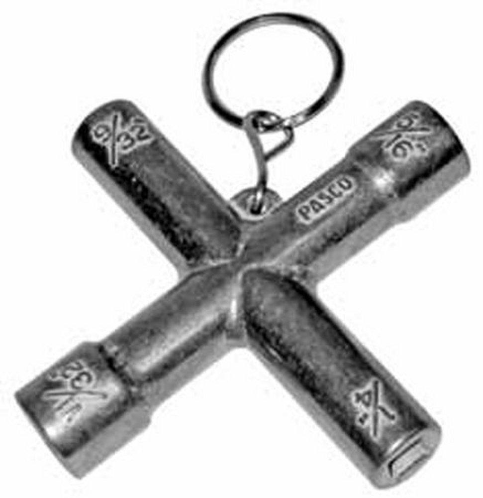 Steel 1/4 - 9/32 in-5/16 - 11/32 in Sillcock Key