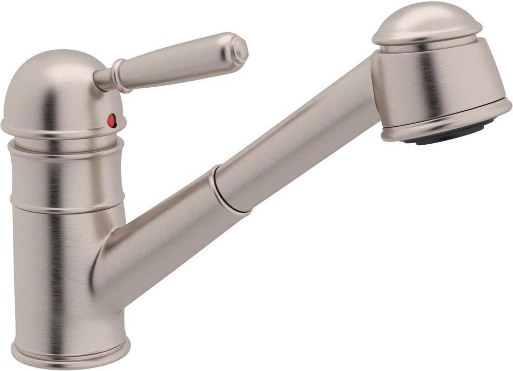 ROHL® 1983 Single Handle Pull Out Kitchen Faucet in Satin Nickel