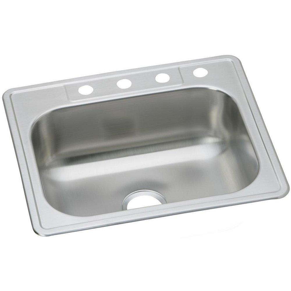 Dayton Elite 25 in. Drop-in Stainless Steel Single Bowl Kitchen Sink in Elite Satin