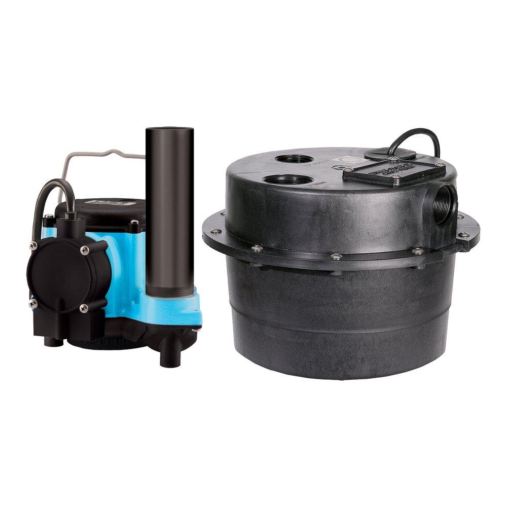 Little Giant Drainosaur® 1/3 HP 115V Cast Iron Submersible Sump Pump with 3.5 gal Tank