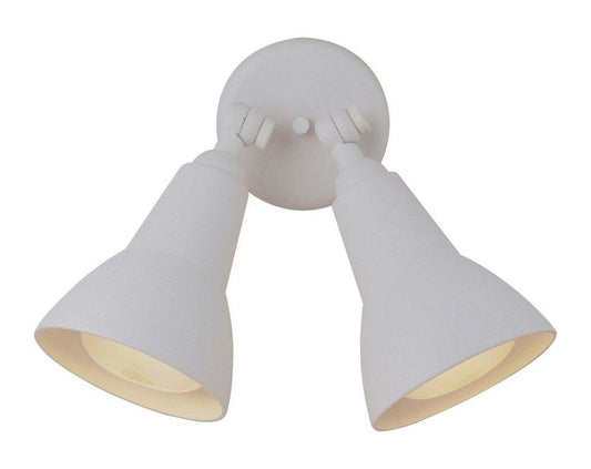 100 W 2 Light Incandescent Flood Light in Textured White