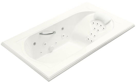 KOHLER Memoirs® 72 x 42 in. Whirlpool Drop-In Bathtub with Center Drain in White