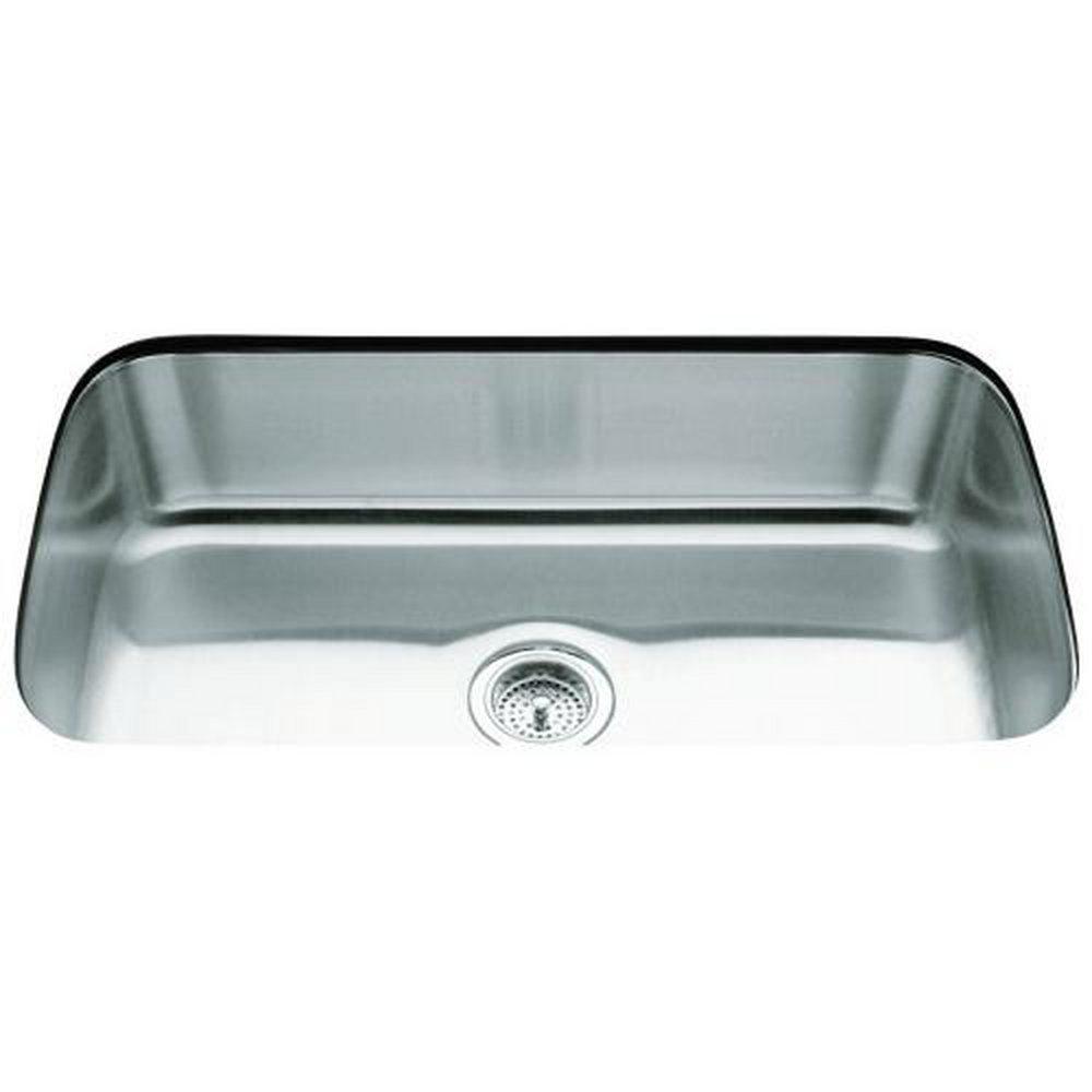 KOHLER Undertone® 31-1/2 in. Undermount Stainless Steel Single Bowl Kitchen Sink