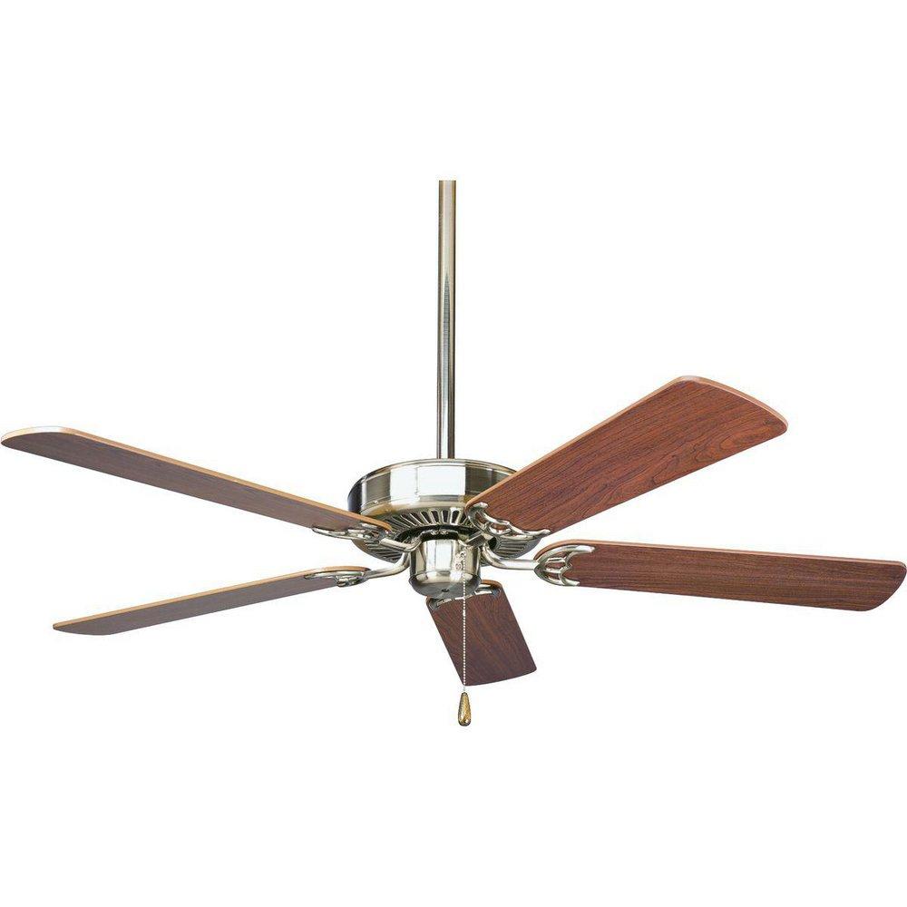 Progress Lighting AirPro 52 in. 5-Blade Indoor Ceiling Fan with 3-Speed Reversible Motor and Blades in Brushed Nickel