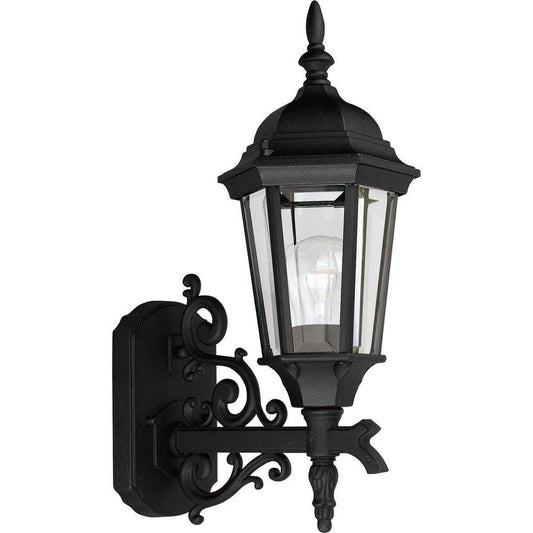 Progress Lighting Welbourne 6-1/2 in. 100W Medium Wall Lantern in Black