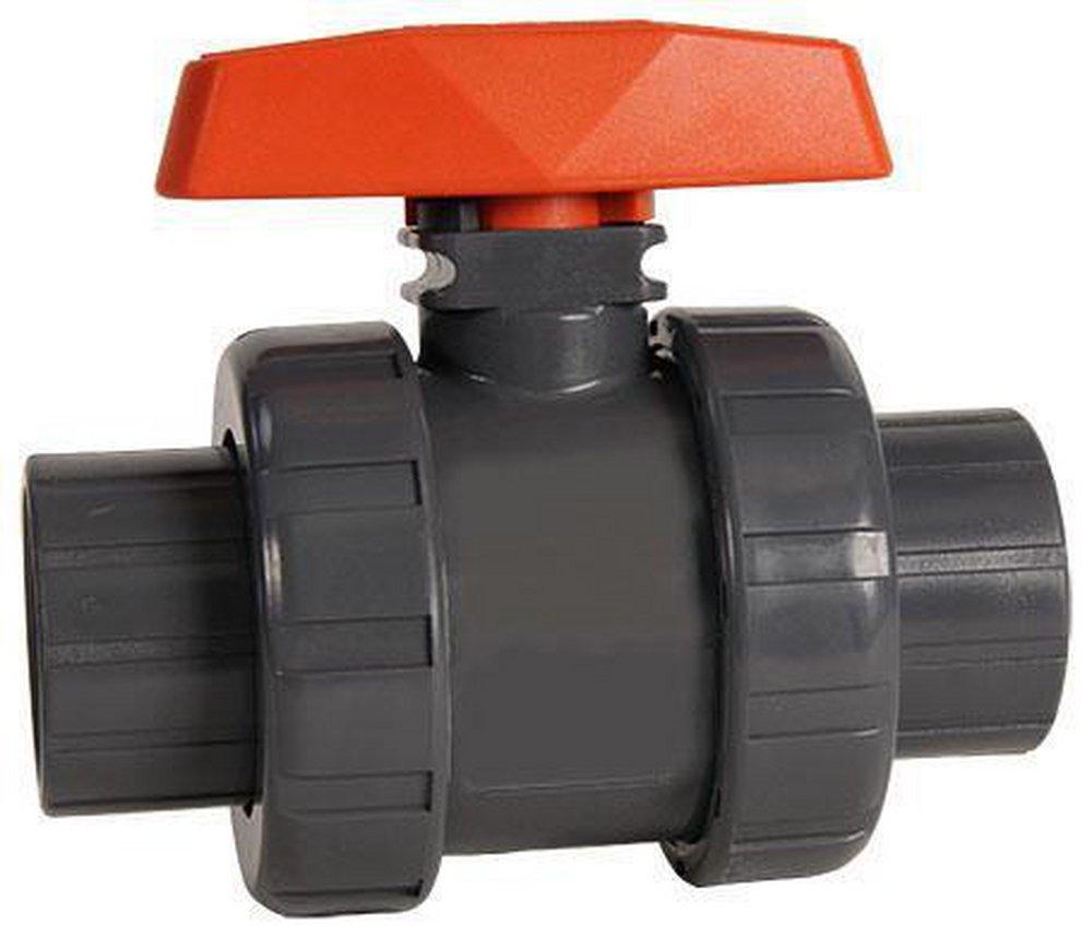 1-1/4 in. Plastic Full Port Socket Weld x Threaded Ball Valve
