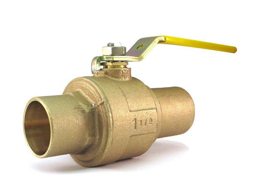 Milwaukee Valve BA-450S 1-1/2 in. Cast Bronze Full Port Solder 600# Ball Valve