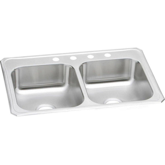 Elkay Celebrity® 33 in. Drop-in Stainless Steel Double Bowl Kitchen Sink in Brushed Satin
