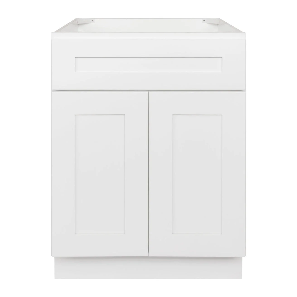 Vanity Sink Base Cabinet 24 x 21 x 34.5 | LessCare Alpina White