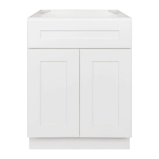 Vanity Sink Base Cabinet 24 x 21 x 34.5 | LessCare Alpina White