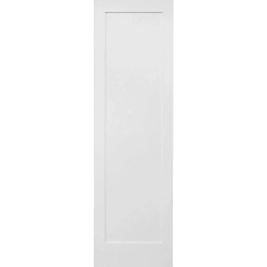 18 in x 80 in White Shaker 1-Panel Solid Core Primed MDF Interior Door Slab