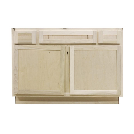 48 in Sink Base Bathroom Vanity Cabinet in Unfinished Poplar | Shaker Style