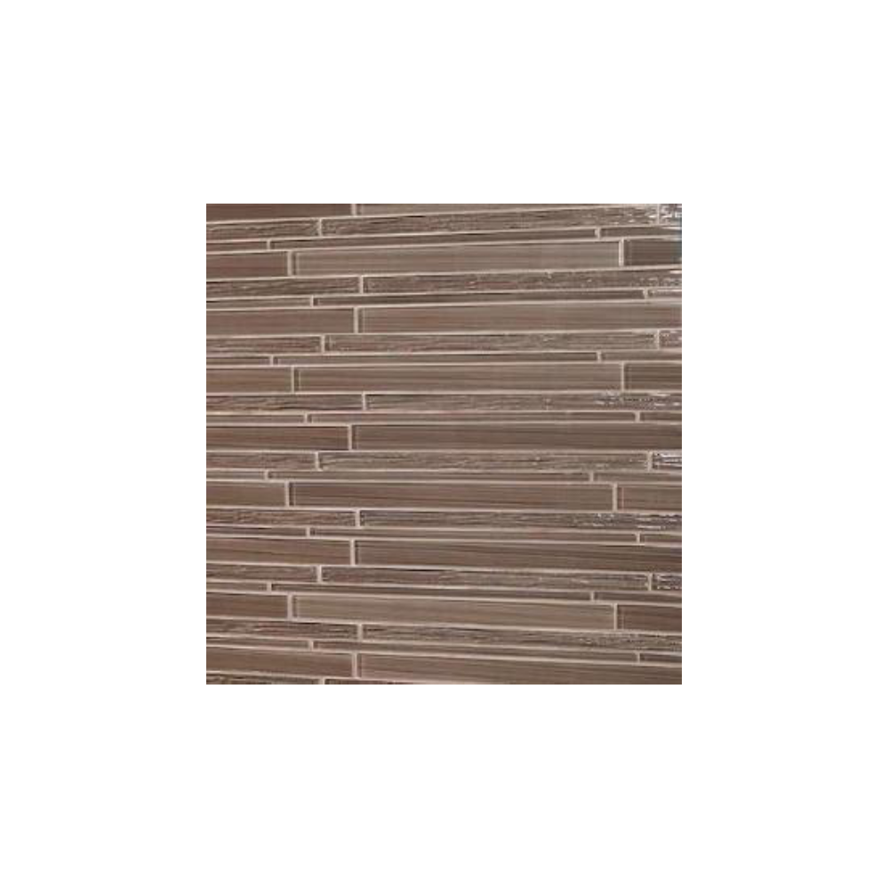 American Olean Delfino Cappuccino Linear Glass Mosaic Backsplash Tile