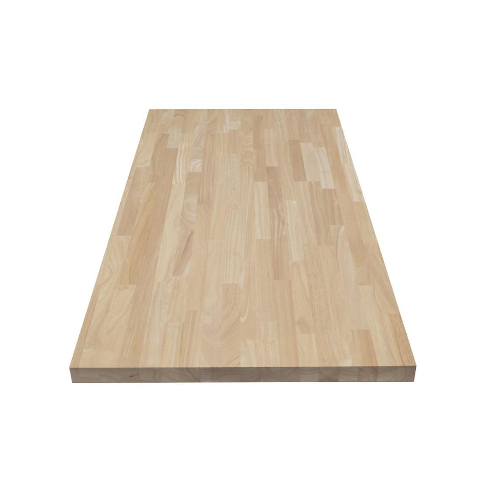 Unfinished Hevea 8 ft. L x 25 in. D x 1.5 in. T Butcher Block Countertop