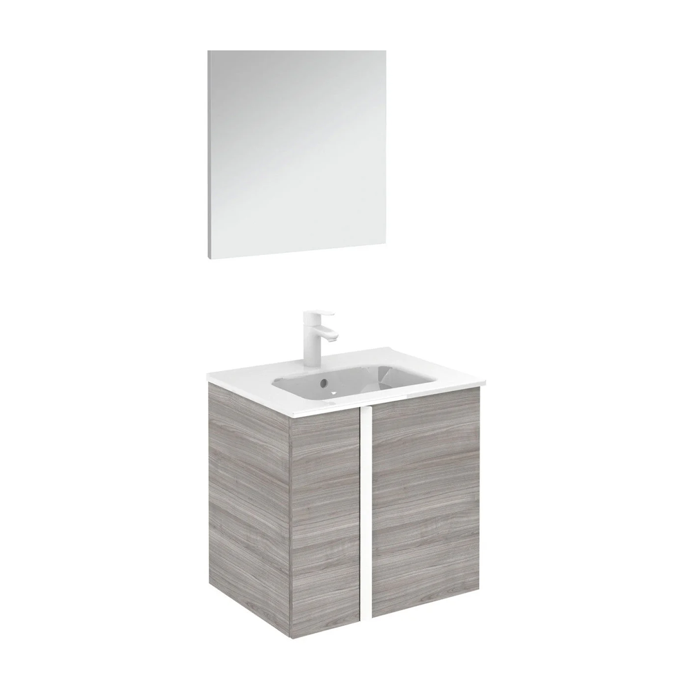 Onix+ by Royo Modern 24 in. Wall-Mount Grey Vanity Cabinet with Mirror