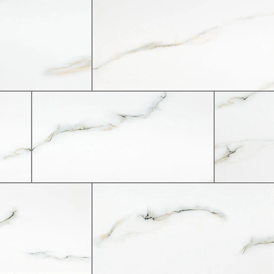 MS International Aria Bianco 24x48 Polished Rectified Porcelain Floor and Wall Tile | $3.50 sq. ft.