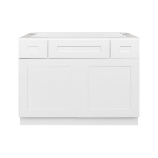 Vanity Sink Base Cabinet 42 x 21 x 34.5 | LessCare Alpina White