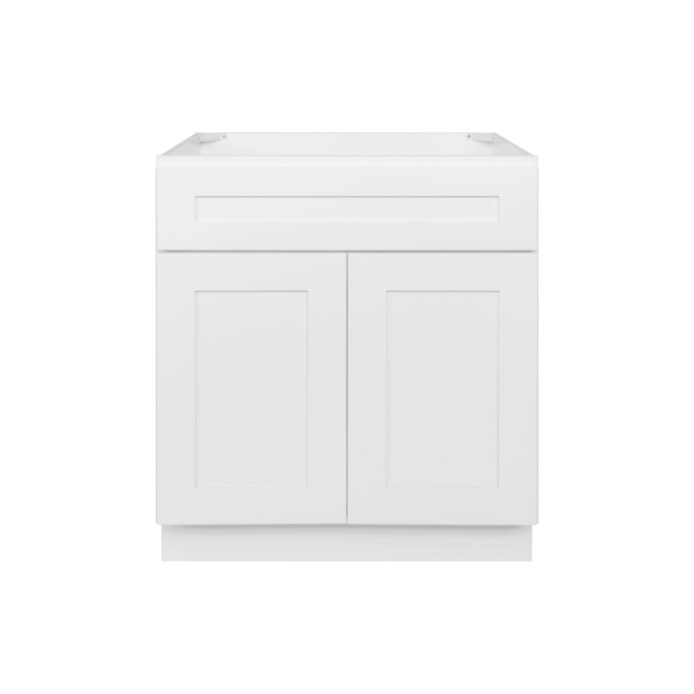 Vanity Sink Base Cabinet 30 x 21 x 34.5 | LessCare Alpina White