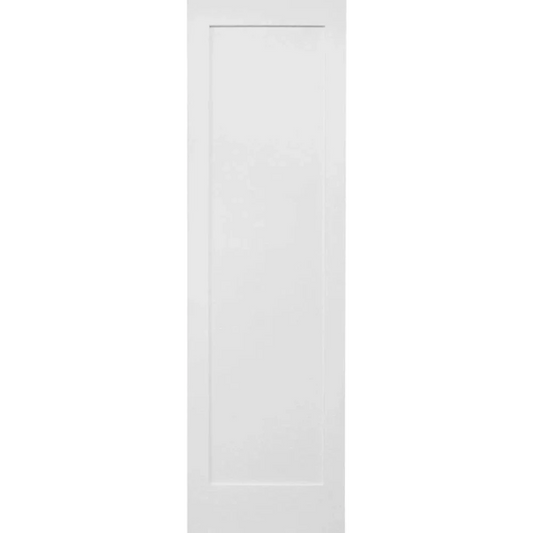 24 in x 80 in White Shaker 1-Panel Solid Core Primed MDF Interior Door Slab