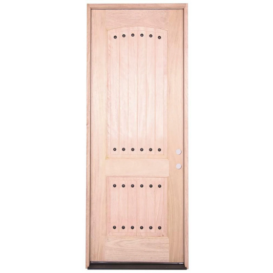 3/0x8/0 2 Panel Exterior Mahogany Door with Clavos