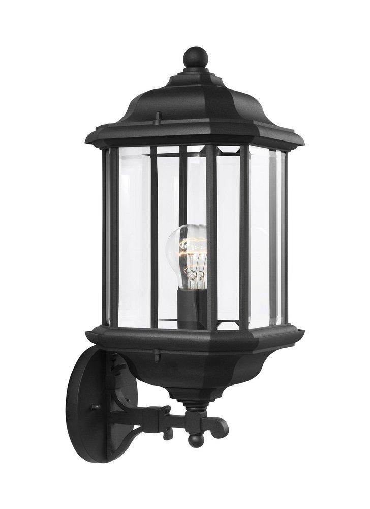 Visual Comfort & Co. Generation Lighting Kent 100 W 1-Light Medium Outdoor Wall Lantern in Black