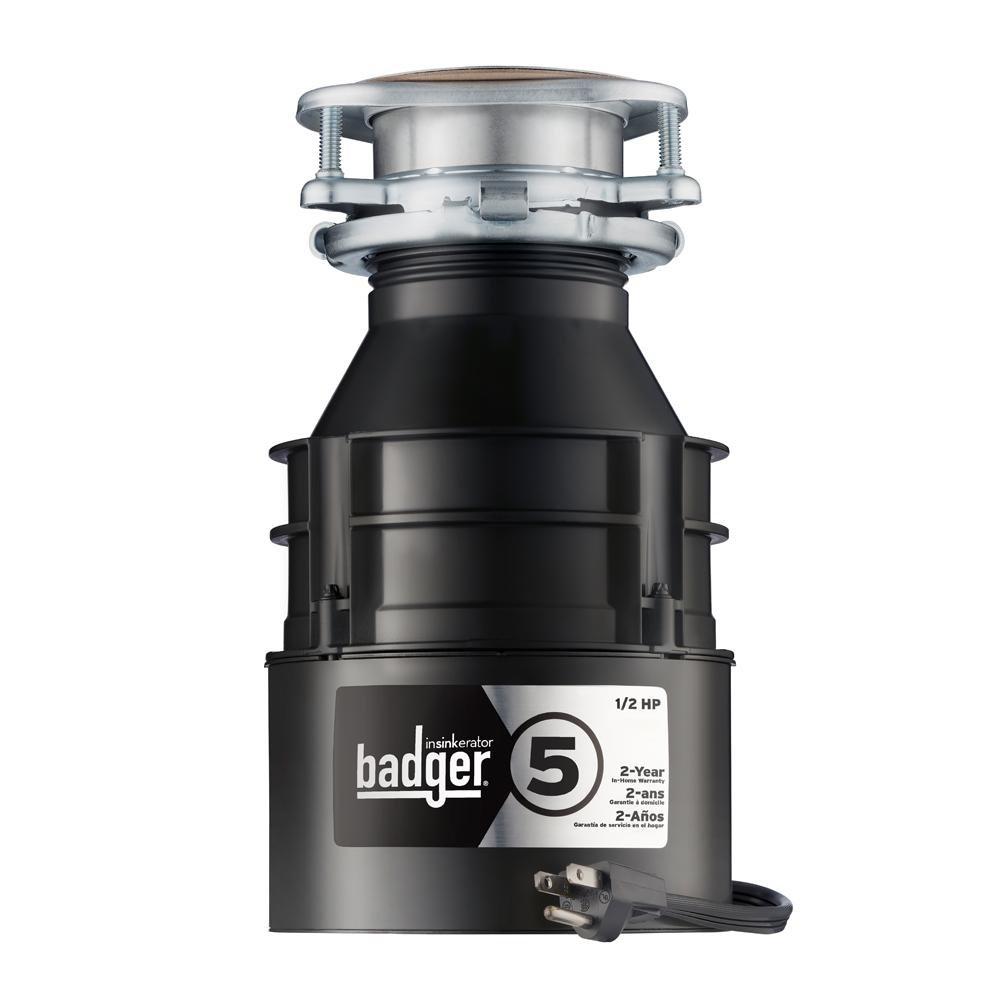 InSinkErator® Badger 5 1/2 hp Continuous Feed Garbage Disposal with Power Cord