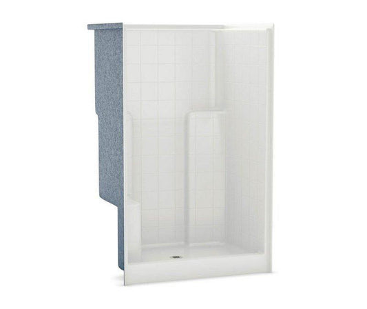 48 x 35 in. Gelcoat Shower with Left Hand Seat and Optional Roofcap in White