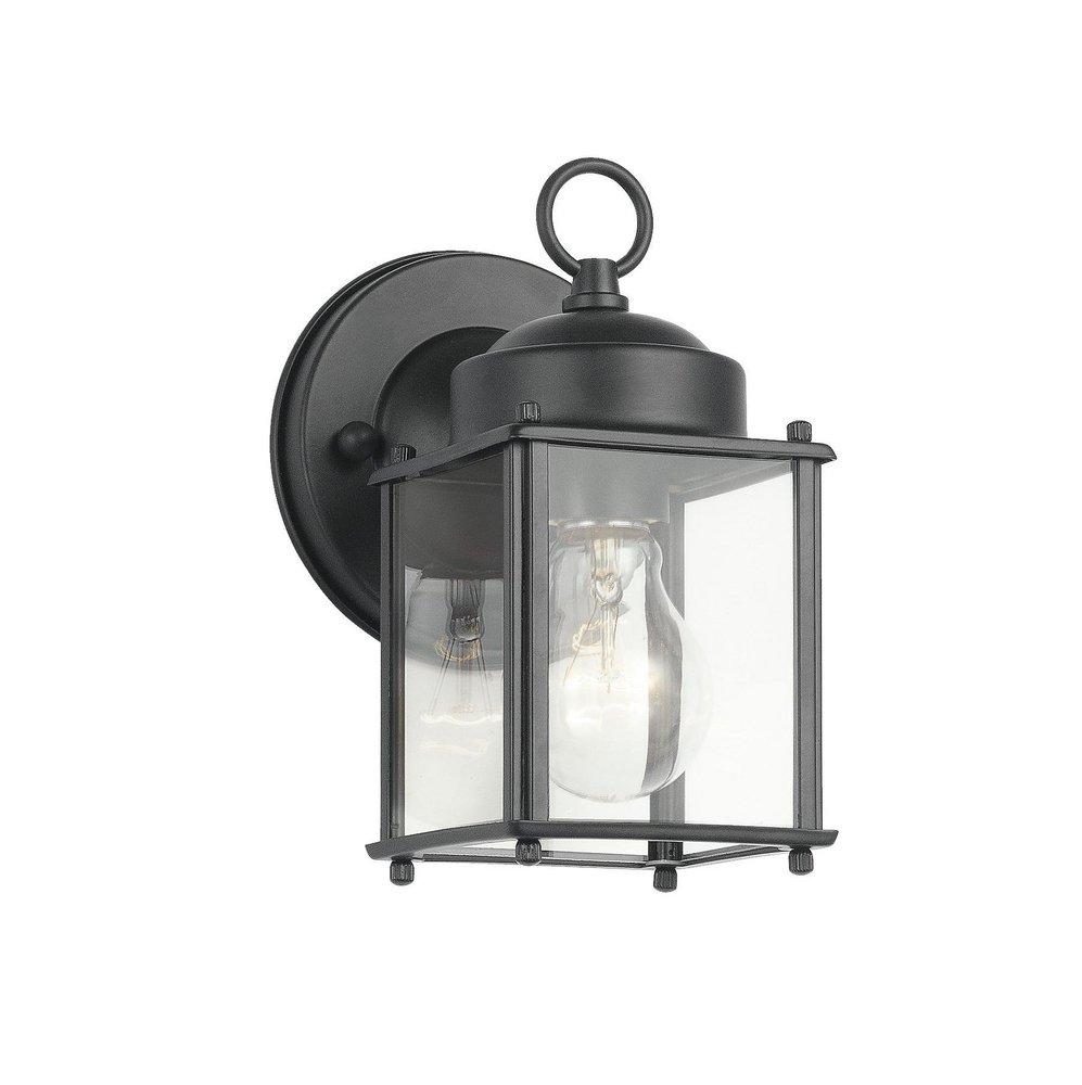 5 in. 60 W 1-Light Medium Lantern in Black