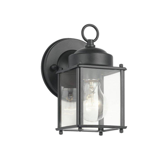 5 in. 60 W 1-Light Medium Lantern in Black