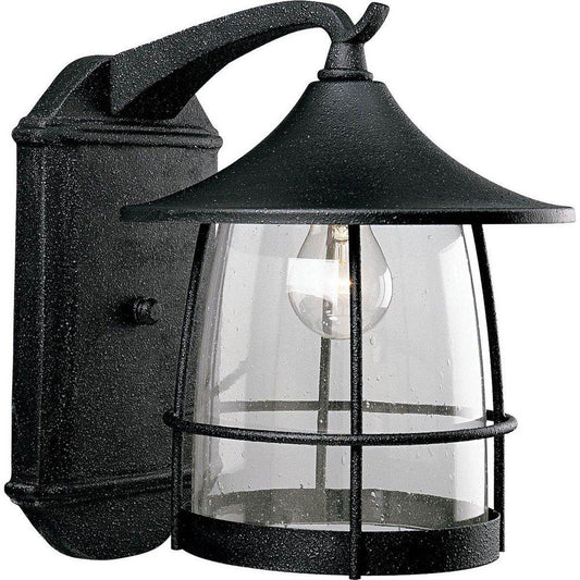 Progress Lighting Prairie 10 in. 100 W 1-Light Medium Wall Lantern in Gilded Iron