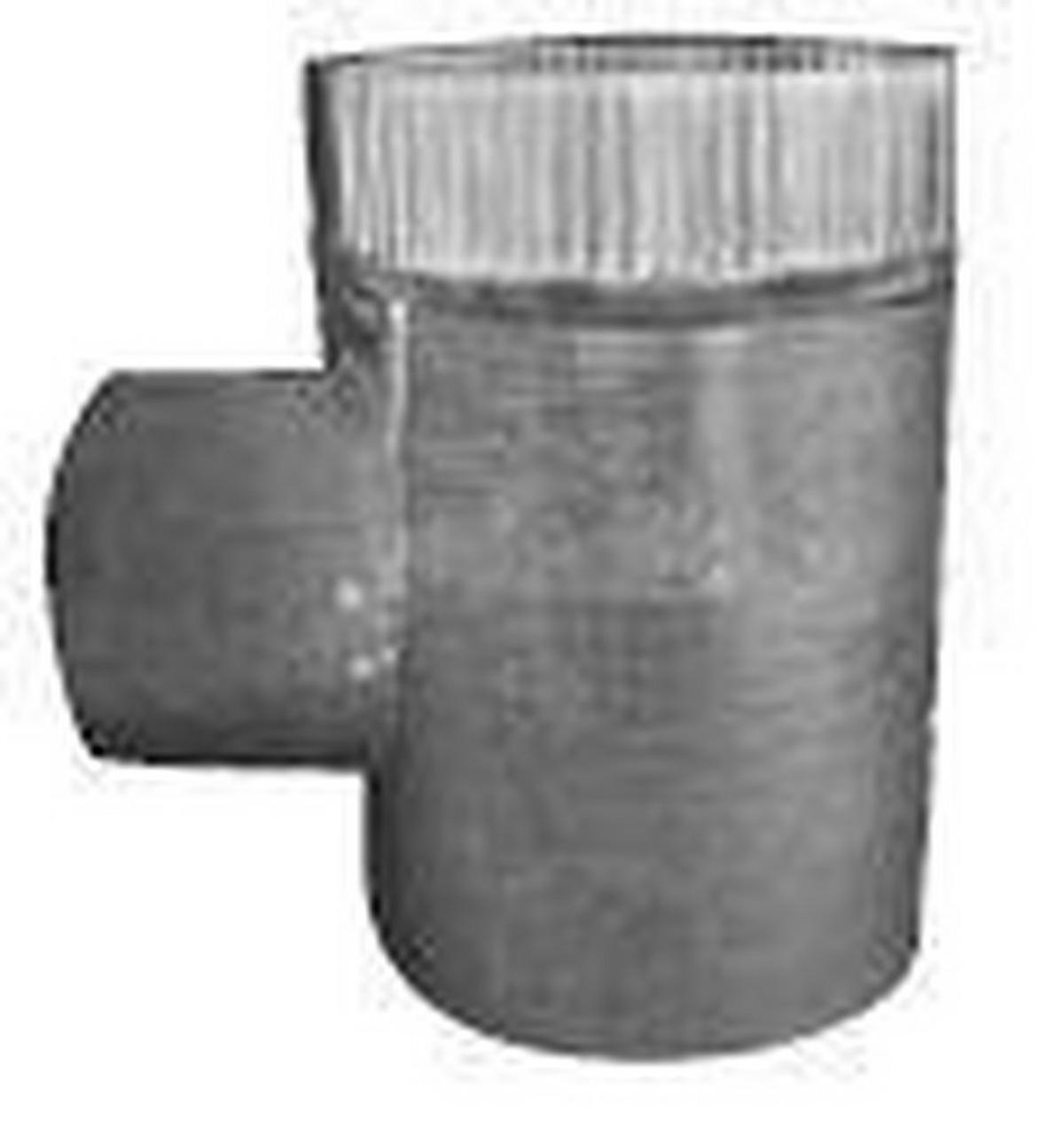 6 x 6 x 6 x 10-1/2 in. Duct Tee with Crimp