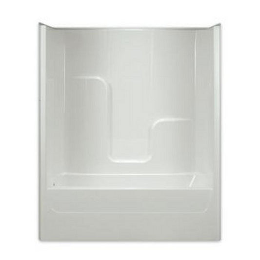 Aquarius Industries Luxury 60 in. x 32-3/4 in. Tub and Shower Unit in White with Left Drain