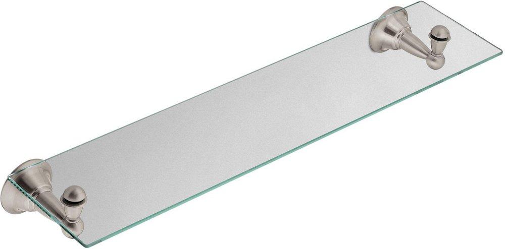 Moen Sage® 5-1/2 x 5 in. Glass Bathroom Shelving in Brushed Nickel