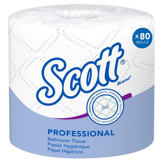 Scott® Essential™ 4-1/10 in. 2-Ply Standard Roll Bath Tissue (Case of 80)
