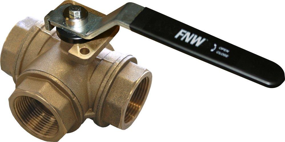 FNW® Figure 455 3/4 in. Brass T-Port FPT 400# Isolation Ball Valve