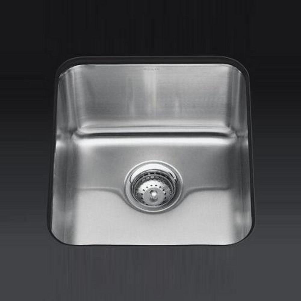 KOHLER Undertone® 15-3/4 in. Undermount Stainless Steel Single Bowl Kitchen Sink