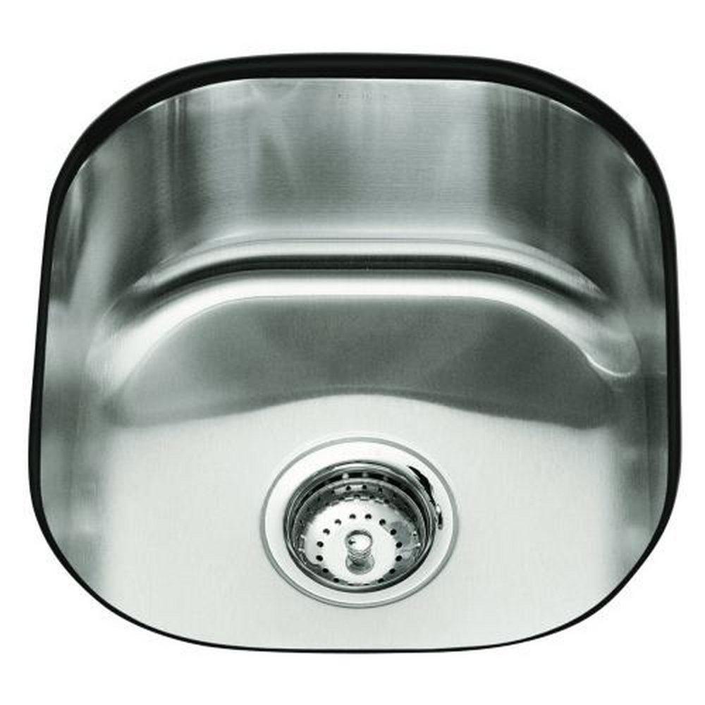 KOHLER Undertone® 15-1/2 in. Undermount Stainless Steel Single Bowl Kitchen Sink