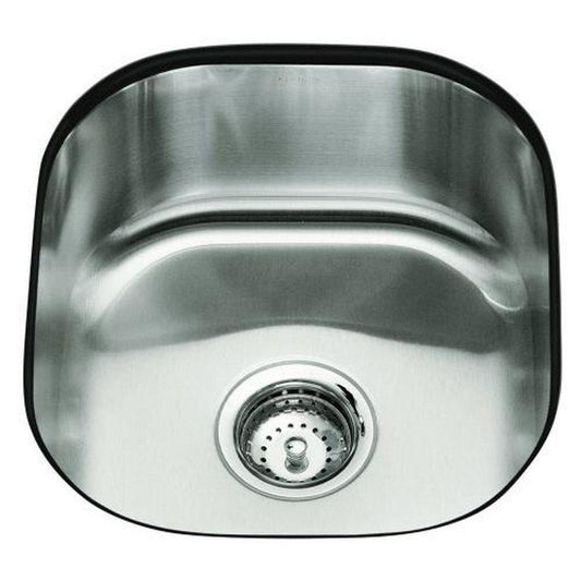 KOHLER Undertone® 15-1/2 in. Undermount Stainless Steel Single Bowl Kitchen Sink