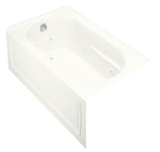 KOHLER Devonshire® 60 in. x 32 in. Whirlpool Alcove Bathtub with Left Drain in White