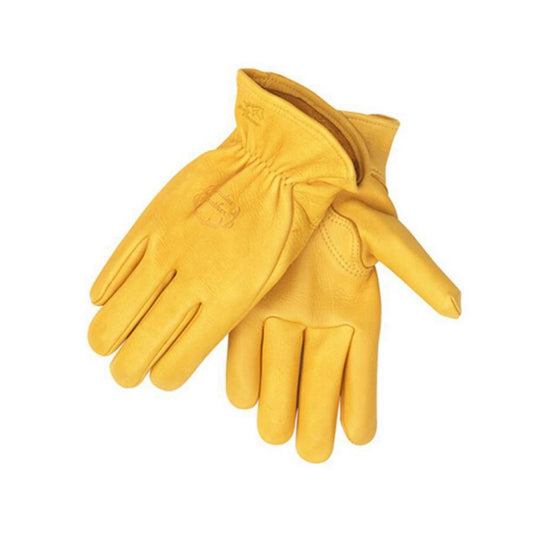 Revco Industries Black Stallion® L Size Elkskin Leather Glove in Yellow